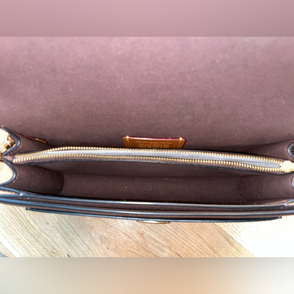 Coach Tabby Medium Polished Pebble Leather Shoulder Bag 26 - Picture 12 of 15